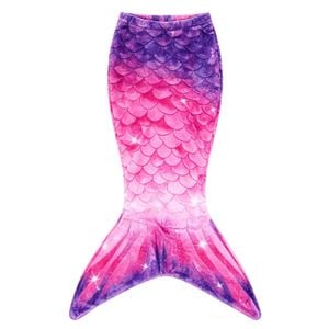 Catzon 120x60cm Mermaid Blanket Soft Flannel All-season Sleeping Bag-pinkpurple