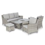 FurnitureOkay Oxford 6-Piece Wicker Outdoor Lounge Setting