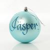 P&P Sky Blue Personalised Acrylic Bauble 8cm Coastal Christmas Decor