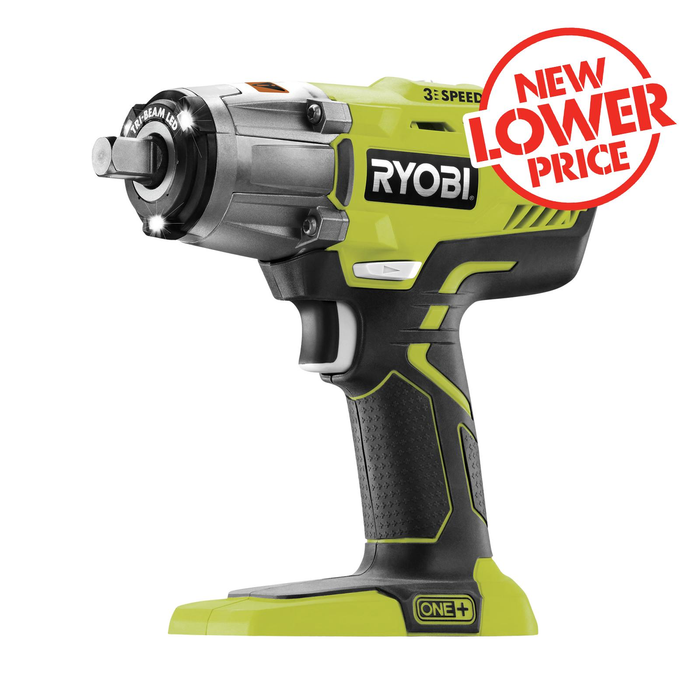 Ryobi 18V ONE+ 3 Speed ½” Impact Wrench - Tool Only