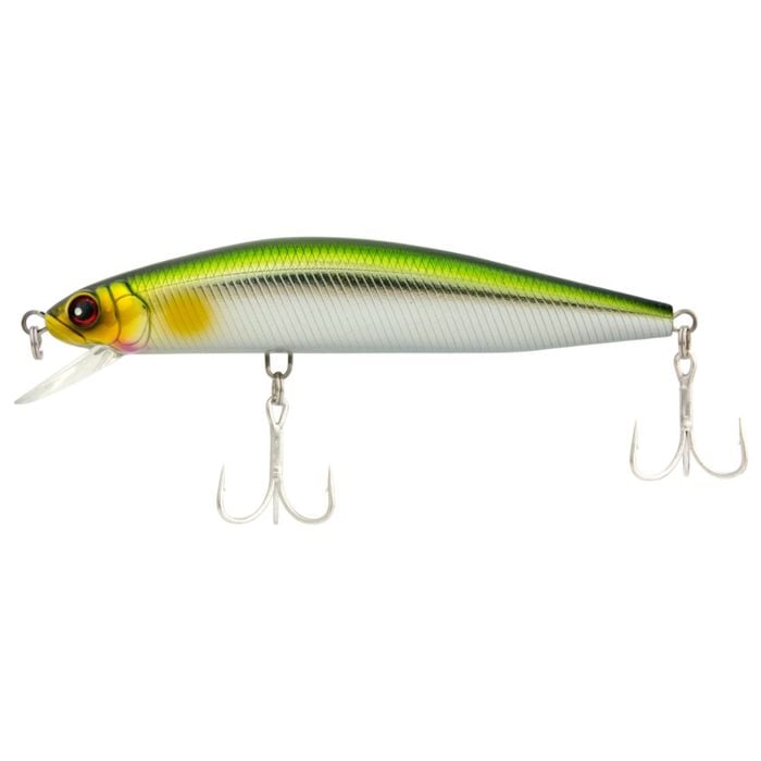 125mm FishArt Zako Green Silver Heavy Sinking Minnow Fishing Lure - 40g Hard Body Lure
