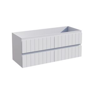 Stein 1200 x 450 x 500mm White Select V-Groove Wall Hung Vanity - Cabinet Only
