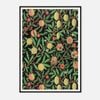 Galrie William Morris Fruit Garden Classic Floral Art Print for Home Decor, Black Frame, A4 21 x 30cm (8 x 12inch)