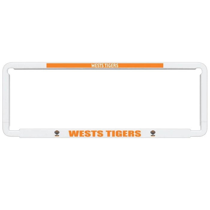1x OFFICIAL NRL West Tigers Car Number Plate Frame Cover Surround x1