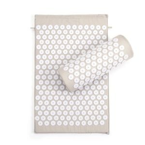 NNEOBA Light Gray Acupressure Massage Mat & Pillow Set
