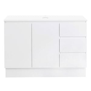 CIBO 1200mm White Nordic Full Height Bathroom Vanity With Solid Surface Top