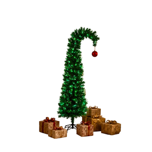 SplendidLiving 150cm Fibre Optic Christmas Tree Multicolour Lights Curved Top Xmas Decoration