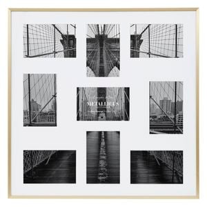 Cooper & Co. Metal 9 Slot Collage Photo Frame 10x15cm Gold