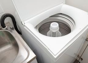A cleaned washing machine from inside. 