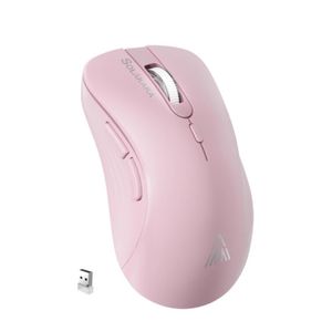 SOLAKAKA Silent Wireless Mouse Bluetooth 2.4GHz 4200 DPI 7 Buttons - Pink