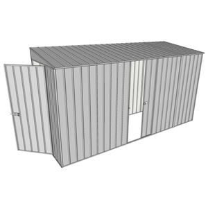 Build-A-Shed 1.2 x 3.7 x 2.0m Skillion Single Sliding Side Door Shed - Zinc