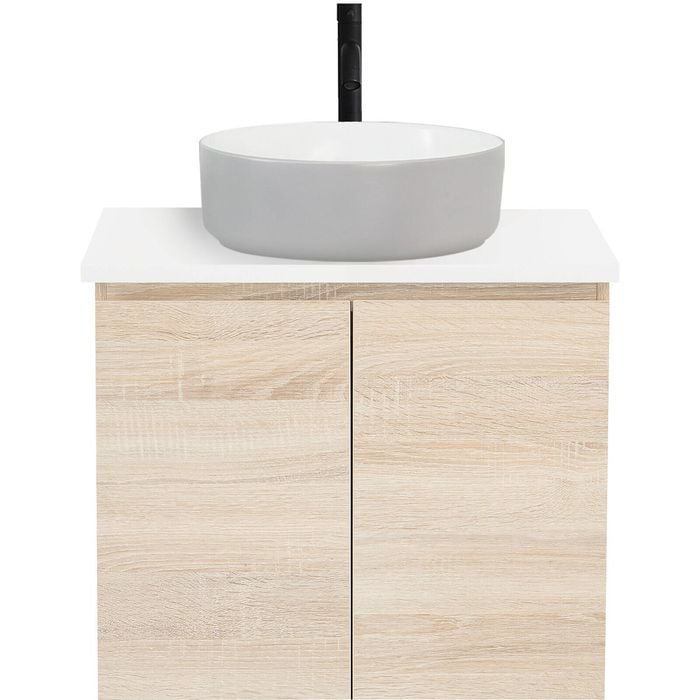 CIBO 600mm Nordic Coast Veneer Wall Hung Bathroom Vanity With Light ...