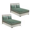 SOGA 2 Pack Green King Clover Quilted Fleece Mattress Cover Sets with 4 Pillowcases