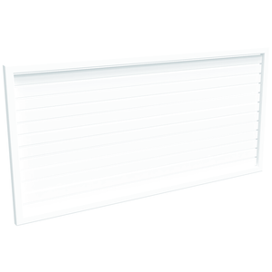 ProtectorAl 1001-2000W X 300-1000H Pearl White Aluminium Welded Slat Panel Horizontal 9mm Gap