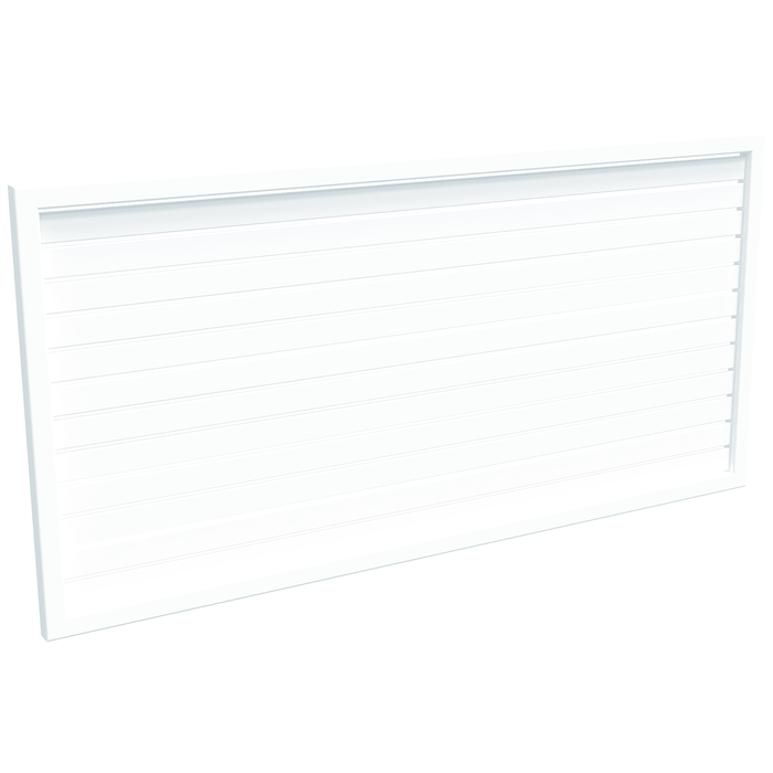ProtectorAl 1001-2000W X 300-1000H Pearl White Aluminium Welded Slat Panel Horizontal 9mm Gap