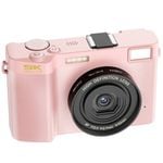 64MP 5K UHD Digital Camera 3" IPS Display WiFI 18x Zoom - Pink