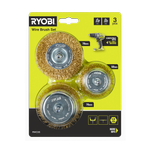 Ryobi 3 Piece Wire Brush Set
