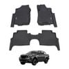 AUSGO Car Floor Mats for Nissan Navara NP300 D23 Dual Cab 2015-2025 With Rear Floor Cup Holder All-Weather Floor Liners