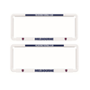 2x OFFICIAL AFL MELBOURNE DEMONS Car Number Plate Frame Cover Surround