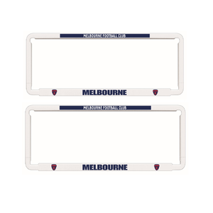 2x OFFICIAL AFL MELBOURNE DEMONS Car Number Plate Frame Cover Surround