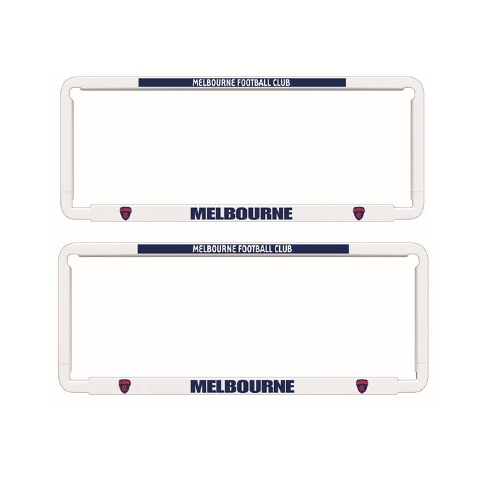 2x OFFICIAL AFL MELBOURNE DEMONS Car Number Plate Frame Cover Surround