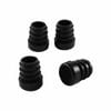 Surface Gard 13mm Black Round Internal Plastic Chair Tips - 4 Pack