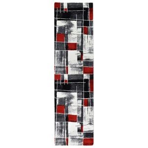 Loom & Lace Millard 297 80x150 Dark Grey Red Rug