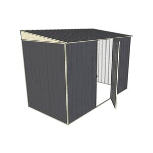 Build-a-Shed 1.5 x 2 x 3m Single Hinged Side Door Skillion Shed - Grey