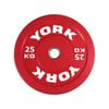 York 25KG Colour Rubber Olympic Bumper Plate Single