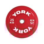 York 25KG Colour Rubber Olympic Bumper Plate Single