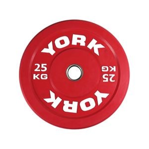 York 25KG Colour Rubber Olympic Bumper Plate Single