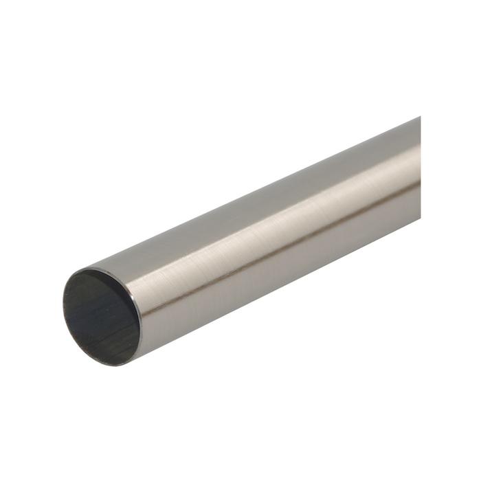 Pillar 25mm x 2.0m Brushed Chrome Curtain Rod