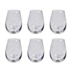 Grand Cru 6 Piece Stemless Wine Glass Set 470ml White Alex Liddy