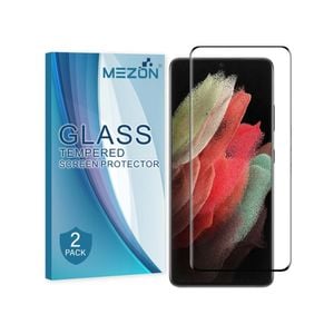 2 Pack MEZON Samsung Galaxy S21 Ultra 5G Full Cover Tempered Glass Screen Protectors