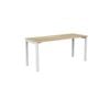 Olg Axis Table 4 Leg White Frame New Oak Smooth Top L1600mm X W600mm