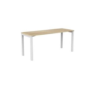 Olg Axis Table 4 Leg White Frame New Oak Smooth Top L1600mm X W600mm