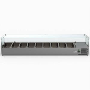 Fed-x Flat Glass Salad Bench  - Countertop Prep Fridges (xvrx2000/380)