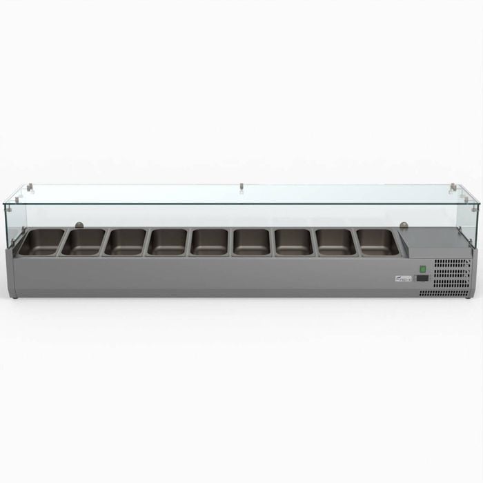 Fed-x Flat Glass Salad Bench  - Countertop Prep Fridges (xvrx2000/380)