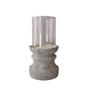 Darlin Concrete 29.5cm Byron Candle Holder Home Decor Small White