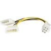 StarTech.com LP4PCIEXADAP Internal Power Cord - 15.24 cm - Convert a Standard LP4 Power Supply Connector