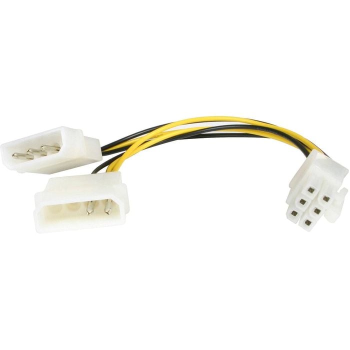 StarTech.com LP4PCIEXADAP Internal Power Cord - 15.24 cm - Convert a Standard LP4 Power Supply Connector