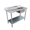 Modular Systems Single Sink Bench Right Handed 1200X600X900MM 1200-6-SSBR