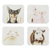 Ashdene Farmyard Faces Set Of 4 Coasters