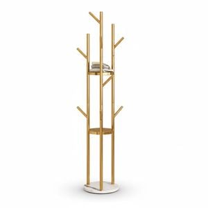 Marble & Metal Coat Rack Stand Heavy Duty