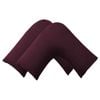 Dreamaker Superfine Washed Microfibre V-shape Pillowcase Twin Pack - Cherry