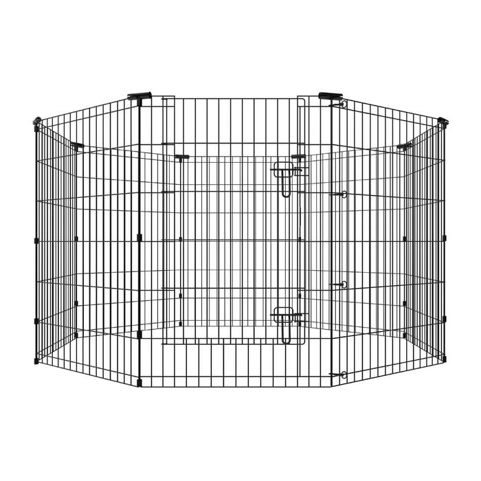 Hakuna Pets Black Wire Pet Playpen
