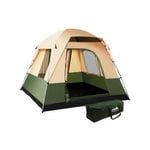 Weisshorn Family Camping Tent 4 Person Canvas Green