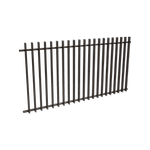 ProtectorAl 2400 x 1200mm Black Aluminium Radiator Pool Fence Panel