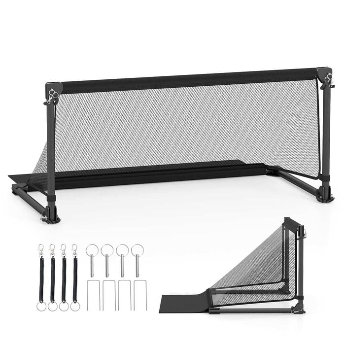 Costway 100x50x47cm Soccer Goal Kid Pop Up Soccer Net