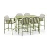 Mornington Outdoor 1.5m Bar Setting With 6x Stools Seagrass